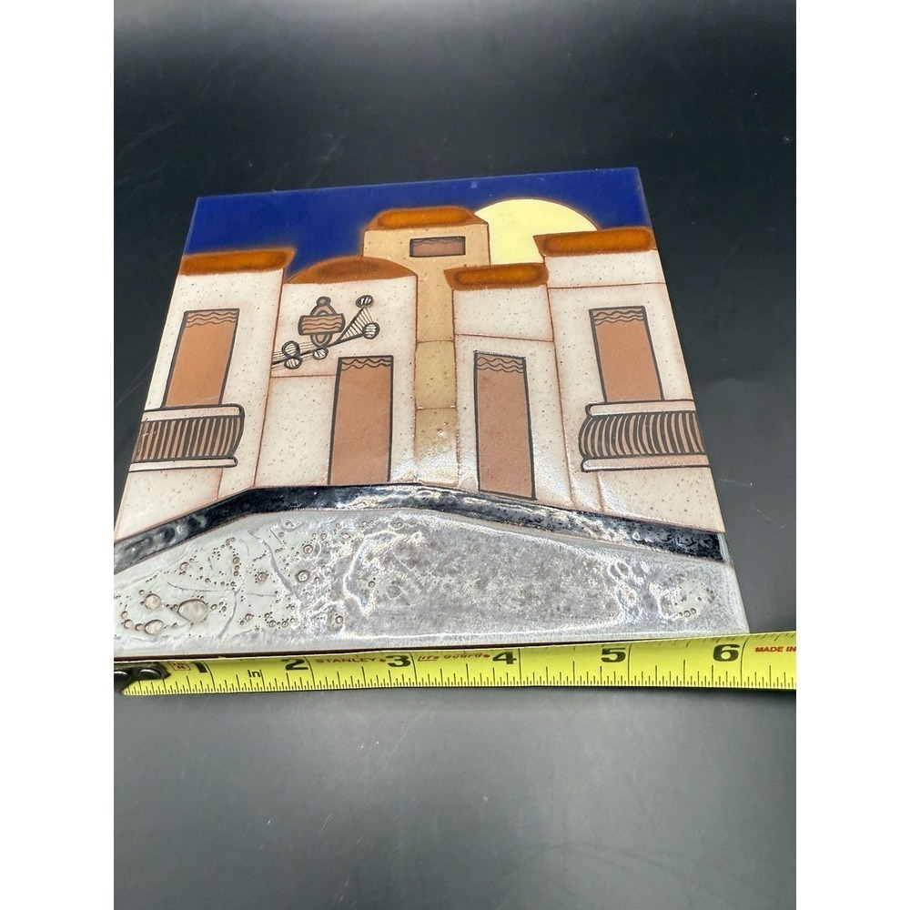 Vtg Frances Marrero Ceramic Tile 6 X 6 - Picture 2 of 4